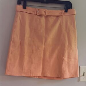 Loft linen blend Belted Skirt